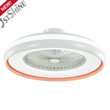 1stshine LED Ceiling Fan Light - Pink, 220V, WIFI App Control, 7 Plastic Blades