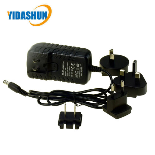 Interchangeable Plug 12V 2A Power Adapter 5.5*2.5
