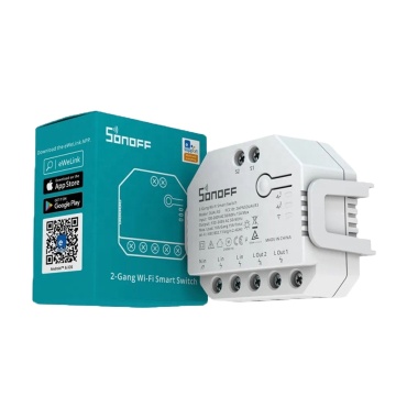Sonoff Dual R3 WiFi DIY Roller Shutter Dual Relay Module with Power Metering and Voice Control (Alexa, Google)