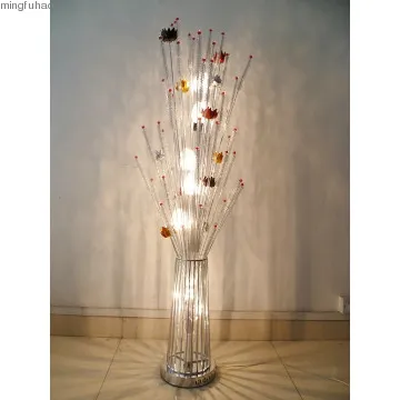 Contemporaty simple aluminum floor lamp inside floor light