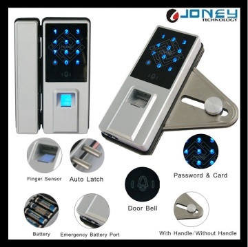 Security Fingerprint Glass Door Lock with Remote Control (JYF-L8800)