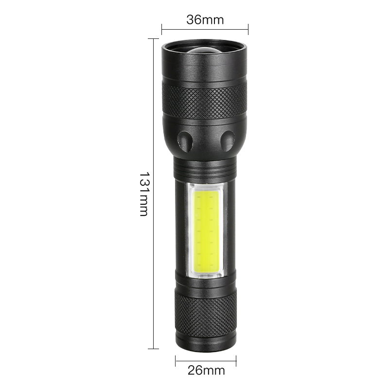 Customized Waterproof COB Mini Zoomable LED Flashlight