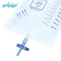 luxury 2000ml T valve collection urinary drainage bag