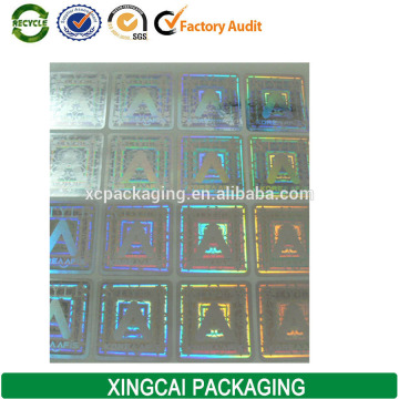2017 Guangzhou printable void custom hologram sticker
