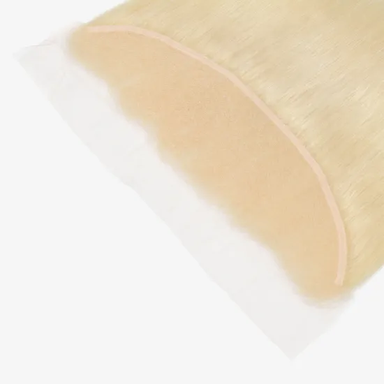 Best Quality 13A 100% Raw Virgin Human Hair Pre Plucked Silk Top 613 HD Lace Front Blonde Color Straight 13x6 Swiss Lace Frontal