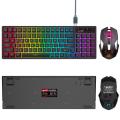 Teclado e mouse sem fio RGB e mouse para jogos