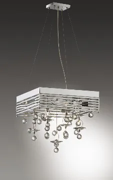 9 lights clear crystal pendant lighting fixture