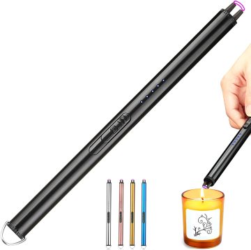 Metal Windproof Flameless Lighter with Logo: USB Charging & Safety Button