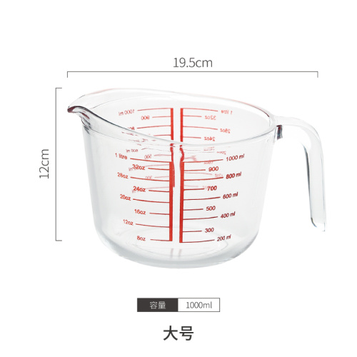 Handle Microwave Heat-resistant Glass Baking Measuring Cup