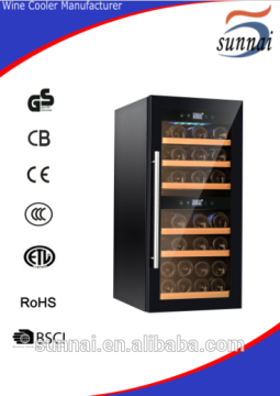 wine cellar 24 bottles glass door dual zone wine fridge cooler