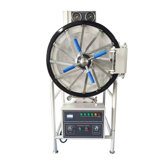 Horizontal high pressure steam sterilizer