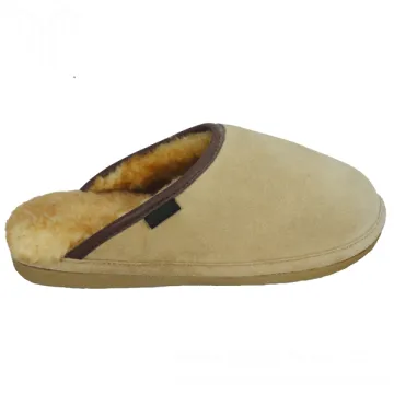 women best cow suede leather house sheepskin slippers
