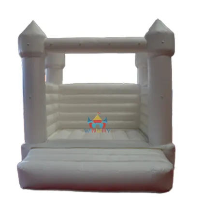 White Inflatable Bouncy Castle - Affordable Jumping Castle for Weddings