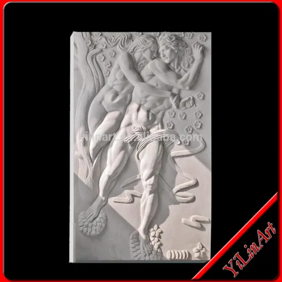 Hand Carved Decorative Marble Relief Wall Art For Sale