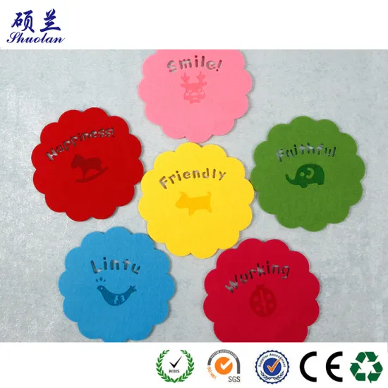 Felt coaster with customized logo