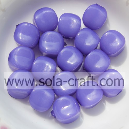 Opaque Acrylic Jelly Square Acrylic Smooth Face Beads