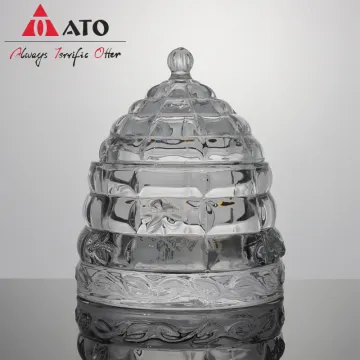 Small With Lid Glass Jar Kitchen Candy Box