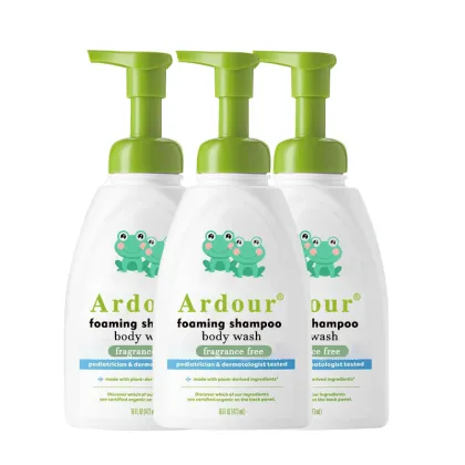 Natural Organic Tear-Free Bath & Shower Gel for Babies - 2-in-1 Baby Bubble Bath & Shampoo