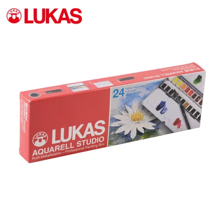 Lukas Solid Watercolor Paint Imported Germany 24 Colors Transparent Professional Water Color Sketching Portable Art Supplies
