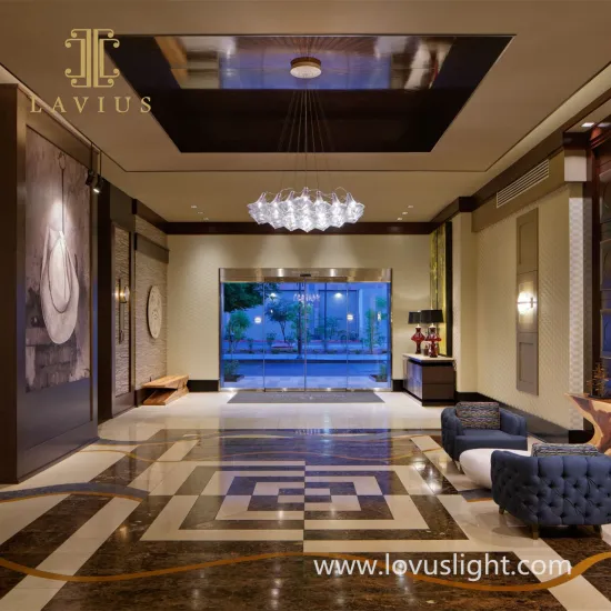 Hotel lobby chandelier masonry shape creative chandelier white custom chandelier hotel chandelier