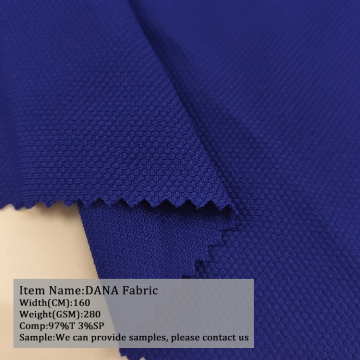 High Quality Polyester Knitted Dyed Elastic DANA Garment Fabric