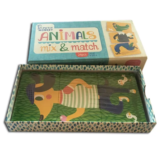 Children Large Pieces Animal Mix Match Puzzle