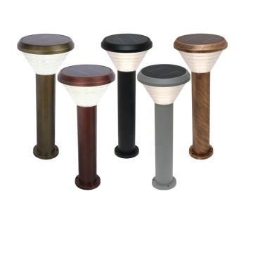 Lawn Aluminum Waterproof LED Solar Garden Bollard Light