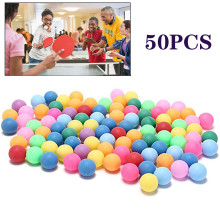 50Pcs/Pack Colored Ping Pong Balls 40mm Entertainment Table Tennis Balls Mixed Colors for Game and Activity Mix Color