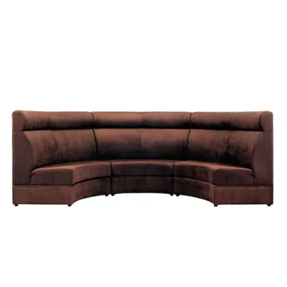 Blackish Green Leather Restaurant Booth Seating