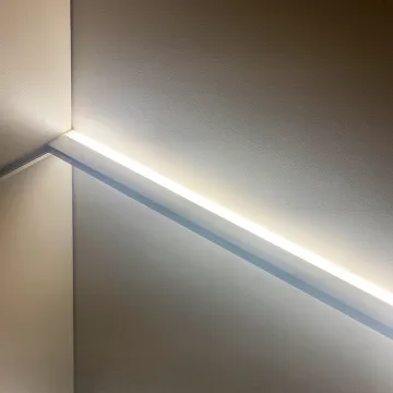12VDC 5W/m Multiwhite 18x11 Surface Mounted Linear Light for 8mm Glass Panel Lighting with Front Clamp