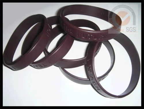 Sport Colorful Silicone Wristband In Brown Color 