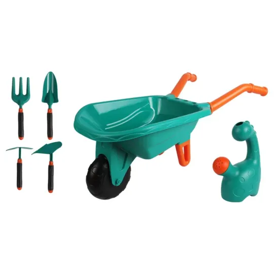 Complete Kids Toddler Flower Gardening Kit: Building Tools, Wheelbarrow, Watering Can, and STEM Educational Toys for Outdoor Play