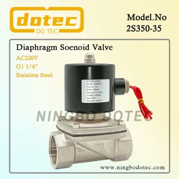 2 Way NC 2S350-35 1 1/4'' 220VAC NC Stainless Steel Water Solenoid Valve