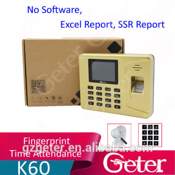 2.8 Color TFT LCD 65000 real Rfid card time clock biometric fingerprint access control system