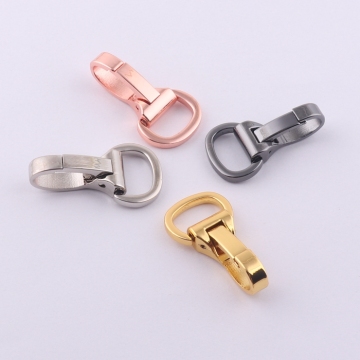 High Quality 16mm Silver Metal Keychain with Swivel Spring Snap Hook for Bag Accessories
