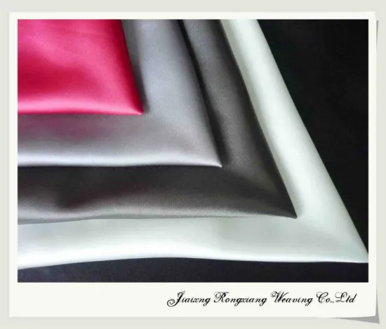 Evening Dress 100% Polyester Dyed Charmuse Satin Fabrics thick satin fabric