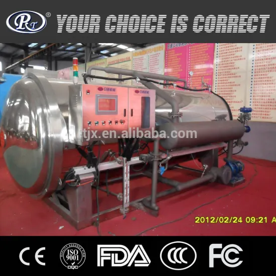water steam spray sterilizer retort for bottle