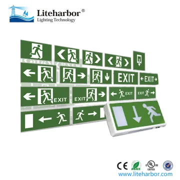 China manufacturere UL listed 120-347 VAC Photoluminescent running man exit signs Canada