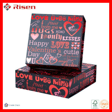 custom paper packaging valentine's gift box
