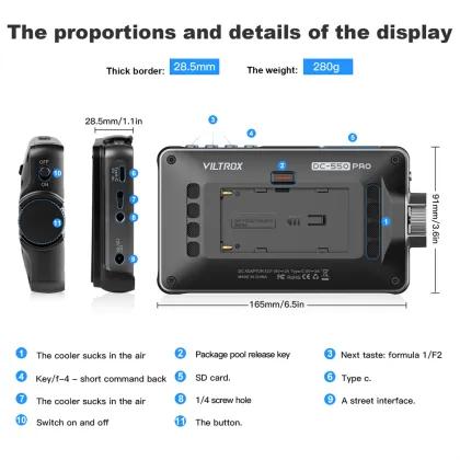 VILTROX DC-550 Pro 5.5 Inch 4K Field Monitor