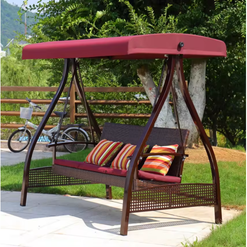 Stand açık hava mobilya seti ile veranda salıncak yetişkinler bahçe rahat hamak çift hasır rattan asılı yumurta salıncak sandalye