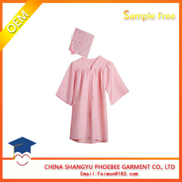 High Qualtity kindergarten matte Graduation Gowns and caps