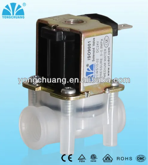 Small diaphragm plastic solenoid valve