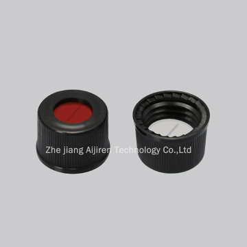 Pre-slit 8mm septa and black PP cap for HPLC