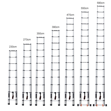 Adjustable Easy Portable Aluminum Folding Telescopic Ladder