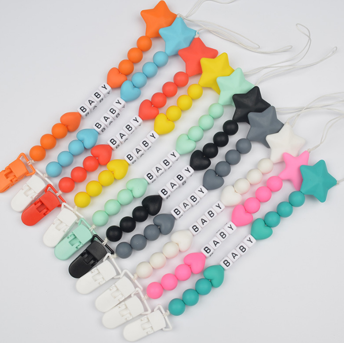 Silicone Baby Pacifier Holder Clip