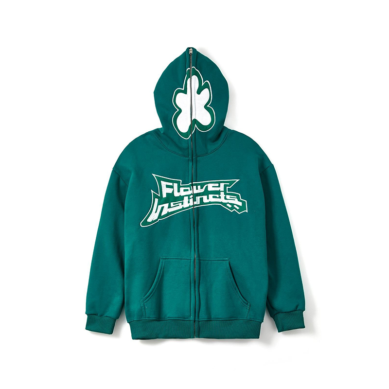 Custom Logo Green Hoodie On Sale