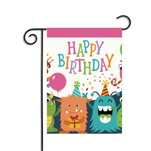 high quality Happy birthday decoration garden flag