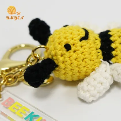 Lovely Crochet Bee Key Chain Accessories