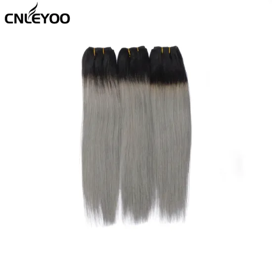 18 Inch Grey Human Hair Extension  For Women 18 inch 3 pcs hair bundle Colorful Human Hair for Beauty